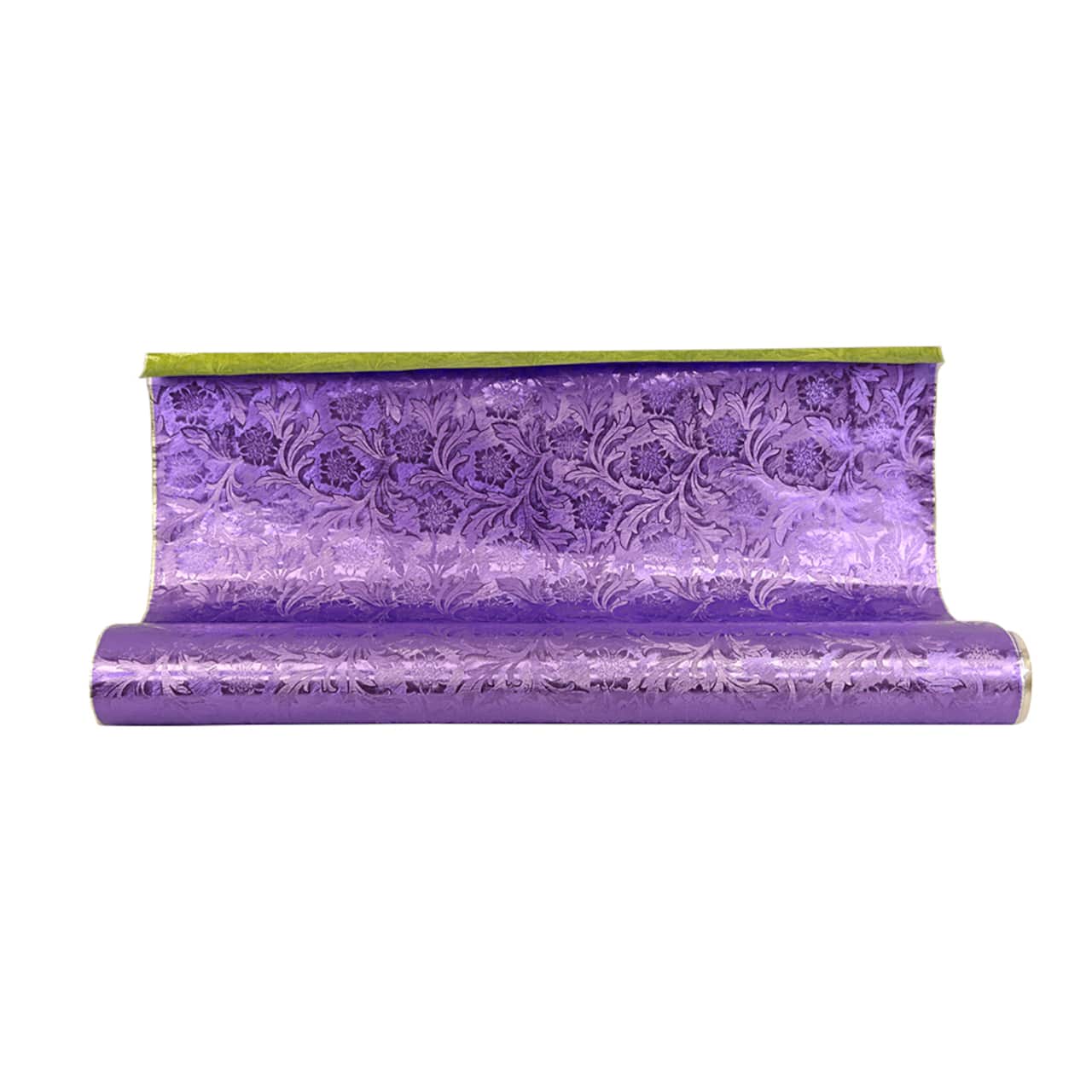 JAM Paper Windsor Cameo Floral Foil Wrapping Paper, 20" x 30ft.